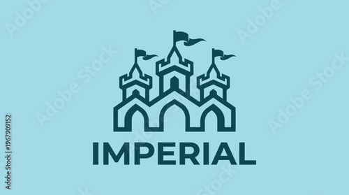 Imperial logo featuring a stylized castle with flags, representing strength and heritage.