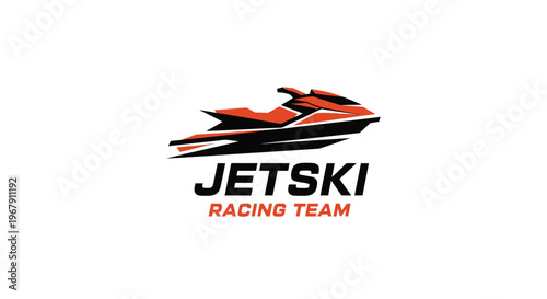 Jetski Racing Team Logo - Dynamic Design Showcasing Speed and Competition.