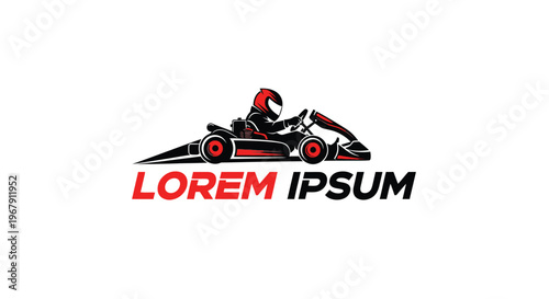 Kart racer speeding on track, ready to win the race, professional motorsport.