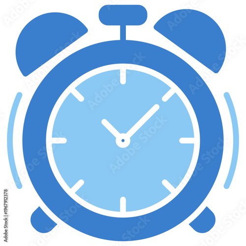Alarm Clock Dual Tone Glyph Icon