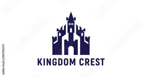 Kingdom Crest Logo - A Majestic Fortress Symbolizing Strength and Heritage.