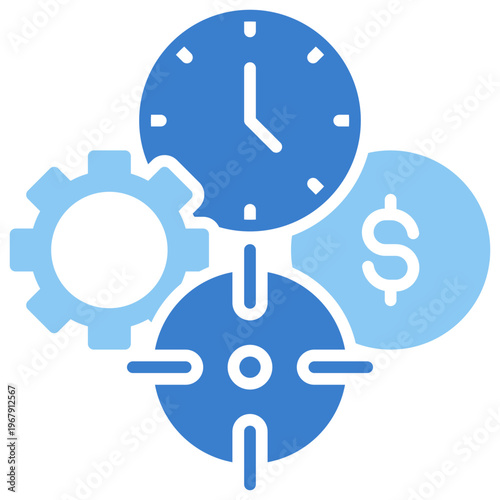 Effectiveness Dual Tone Glyph Icon