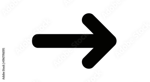 Black arrow icon, right pointing arrow, vector direction symbol, navigation pointer