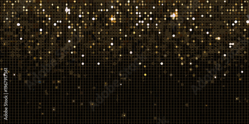 Abstract background featuring a dense pattern of golden and white squares