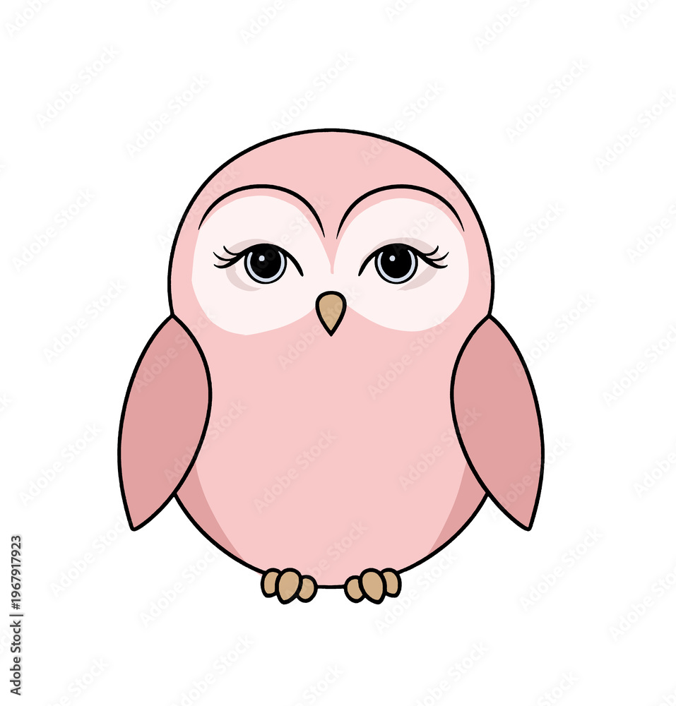 Fototapeta premium Baby Pink Owl