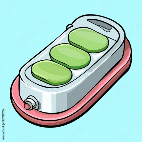 Pink USB flash drive for digital data storage and file transfer in professional technology and business environment cartoon flat vector illustration graphic art