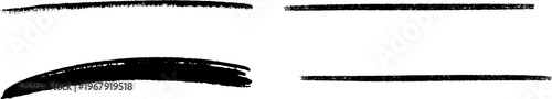 Fotografía Black Line Stroke Set of wavy horizontal lines