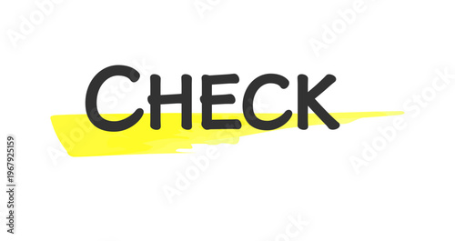 チェックマーカー見出し 黄色かすれブラシハイライト素材 Check Marker Rough Yellow Brush Highlight	
