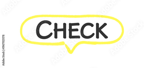 チェックマーカー見出し 黄色吹き出し枠強調素材 Check Marker Speech Bubble Highlight Yellow	
