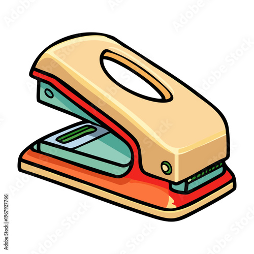 ergonomic cream colored hole puncher for office documents and school assignments with a sturdy and modern design for efficient paper management