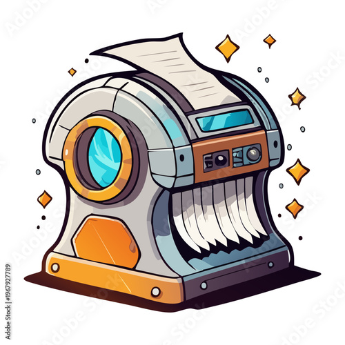 sleek orange and gray office printer with advanced features for professional document printing and scanning in creative and modern workplace settings