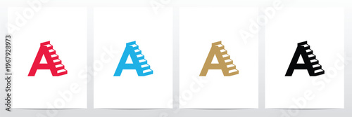 Stairs With Letter Logo A Design Concept
