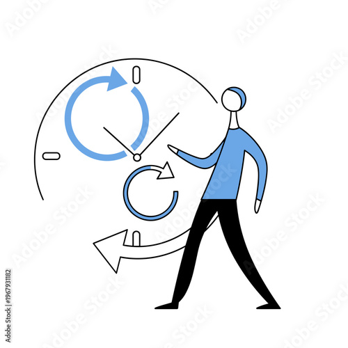 Time Management Process with Circular Arrows
