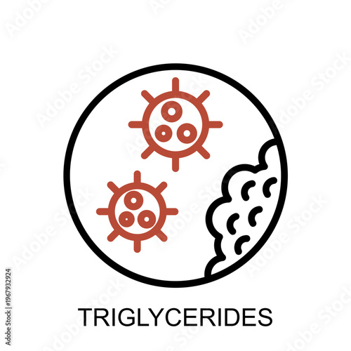 Metabolic Syndrome Triglycerides Icon - Clean Twotone UI Symbol for Apps & Web