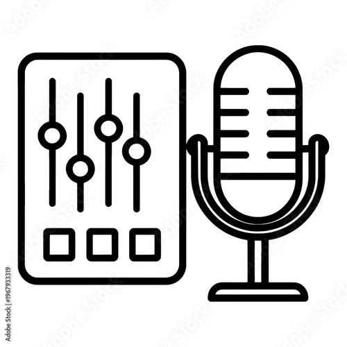 Audio Control Panel Vector Icon