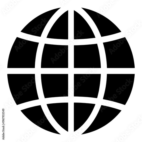 Globe Grid Line Icon