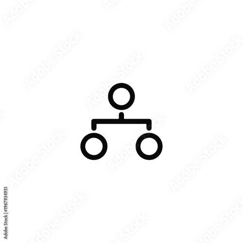 Minimalist Hierarchy Icon for Business Organization and Flowchart Structure