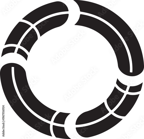 Abstract Circular Segments Loop Minimal Vector Design