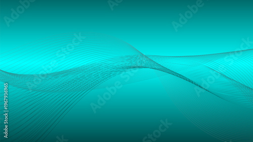 Abstract concept lines wave dynamic particle pattern on background.