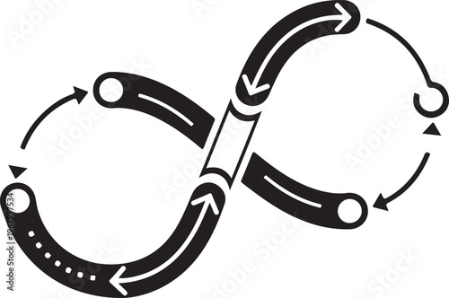 Circular Process Flow Arrows – Workflow Cycle Loop Illustration