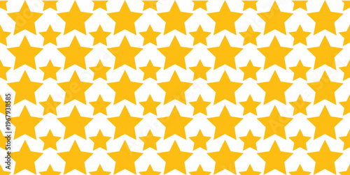 Seamless vector pattern with yellow stars, graphic texture of abstract design for fabric and prints.