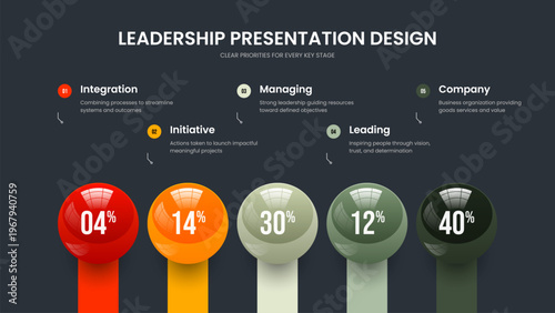 Marketing Launch 5 Option Diagram Frame Design. Creative Report Presentation Layout Vector Illustration. Project Showcase Five Element Graph Slide Template.