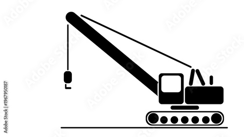 crawler crane vector svg