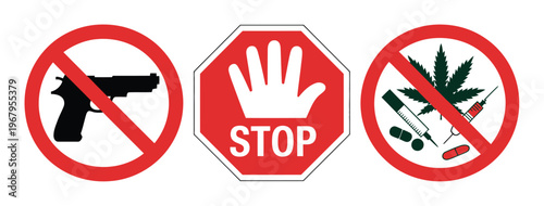 No Guns, Stop, and No Symbols