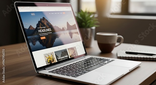 Laptop, computer, workspace, office, technology