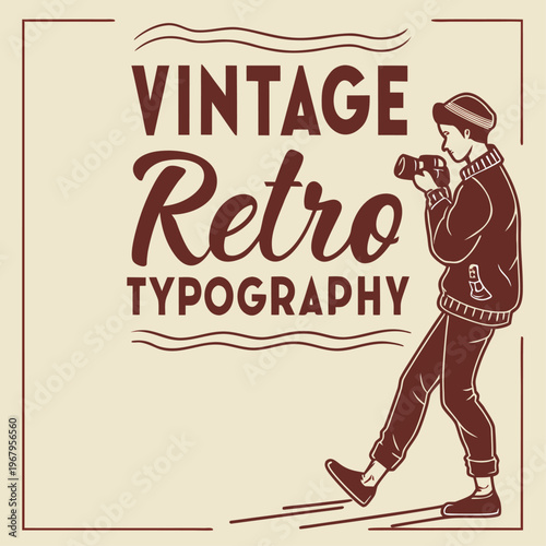 Vintage Retro T-shirt Typography Design