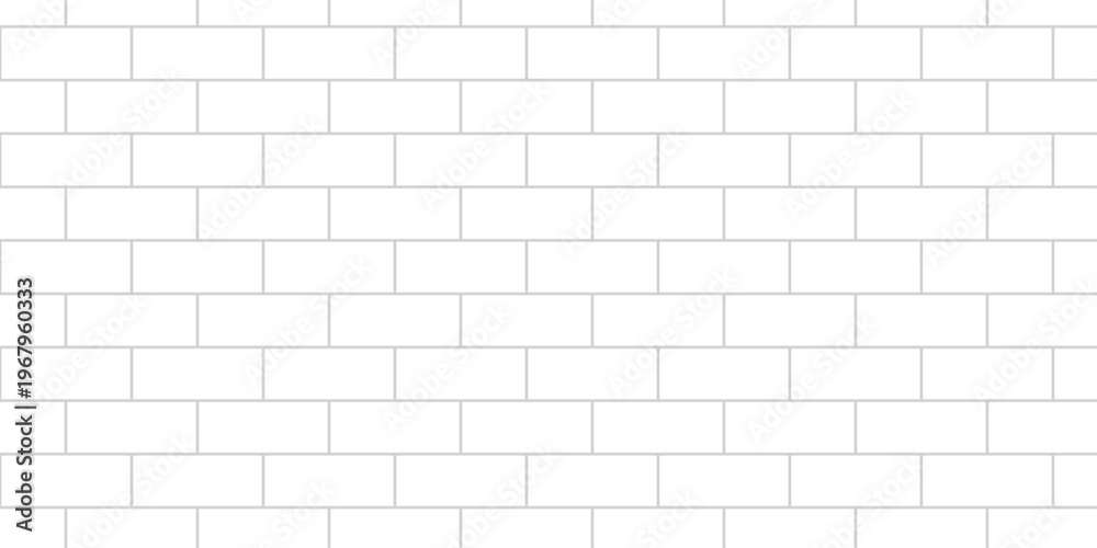 Fototapeta premium Pavement brick wall seamless mosaic stone concrete wall surface tiles. subway vector block rock white brick wall texture background.
