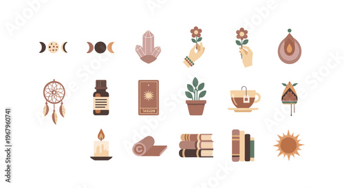 Collection of Various Mystical and Spiritual Symbols.