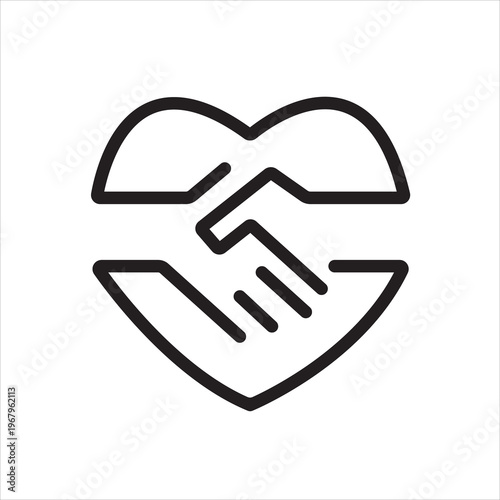 Vector illustration of a hand holding a heart