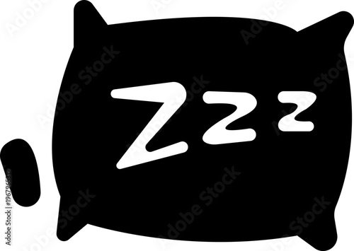sleep snore icon set, snooze nap Z sound . Sleepy yawn or insomnia sleeper alarm clock Zzz, icons of goodnight deep sleep dreaming, bored or tired. Relaxation and Bedroom elements Design Concepts,