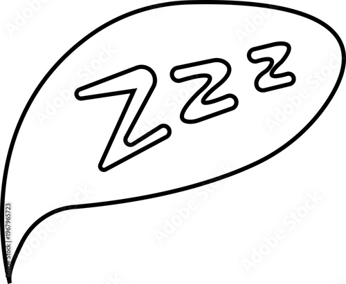 sleep snore icon set, snooze nap Z sound . Sleepy yawn or insomnia sleeper alarm clock Zzz, icons of goodnight deep sleep dreaming, bored or tired. Relaxation and Bedroom elements Design Concepts,