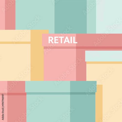 A colorful geometric composition of overlapping blocks in pastel shades, conveying a sense of modernity and creativity.