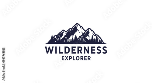 Mountain Wilderness Explorer Logo - A Majestic Adventure Emblem.