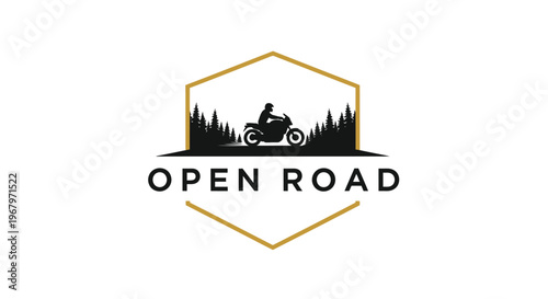 Open Road Motorcycle Adventure Logo - Explore the Outdoors with Freedom.