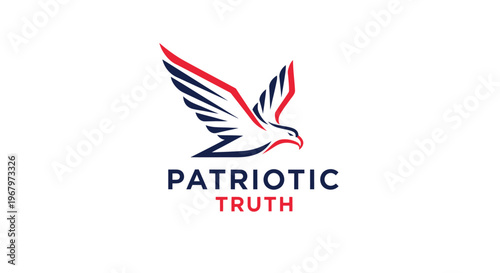 Patriotic Truth Logo - Majestic Eagle Soaring with American Pride and Truth.