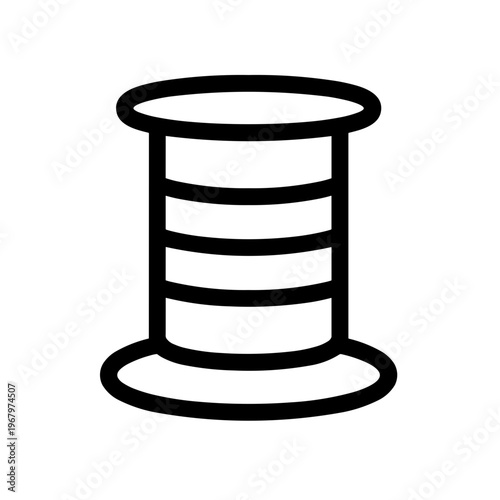 Minimalist sewing thread spool vector icon