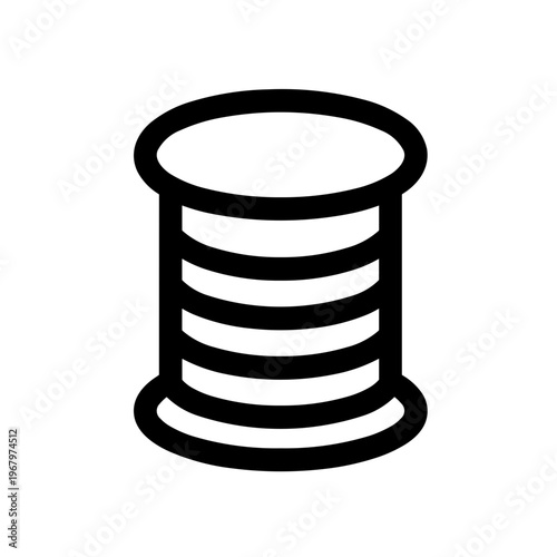 Minimalist sewing thread spool vector icon