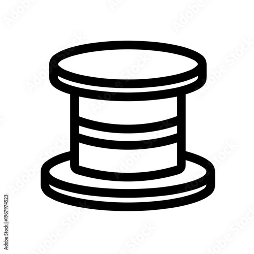 Minimalist sewing thread spool vector icon