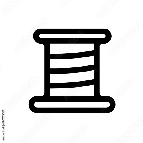 Minimalist sewing thread spool vector icon