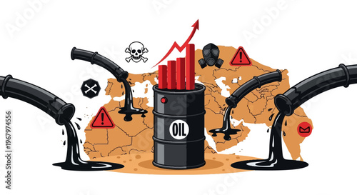 Toxic Waste Pipe Leaking Hazardous Materials.