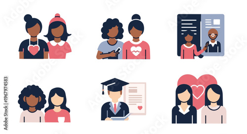 Two Women Standing Side By Side.