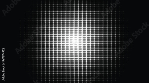 Abstract neon light 3D grid background with glowing futuristic effect