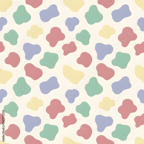 Seamless Cute Kids Cow Print Pattern