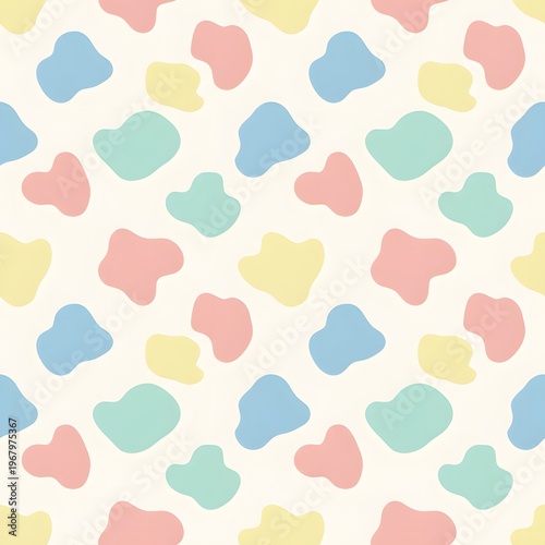 Seamless Cute Kids Cow Print Pattern
