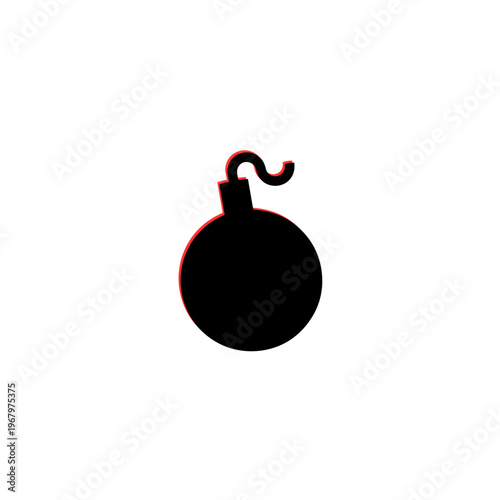 Bomb Silhouette Collection and Round Explosive Weapon Icon with Fuse for Game Design Military Combat Danger Warning Symbol and Action Adventure Graphic Illustration Vector Element Set