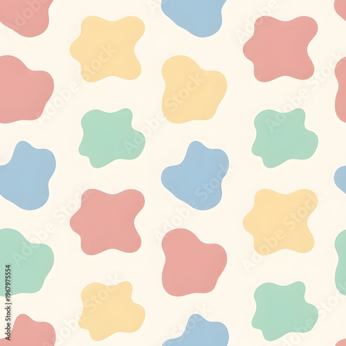 Seamless Cute Kids Cow Print Pattern